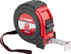 Рулетка Зубр Мастер 8мх25мм обрезиненный корпус