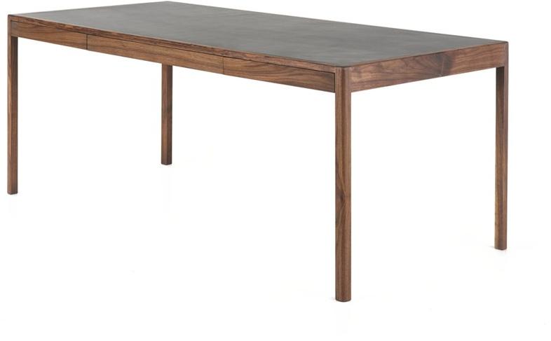 BassamFellows Рабочий стол из массива дерева с ящиками и кожаной столешницей Leather desk Cb-311 / cb-311p - Вид №1