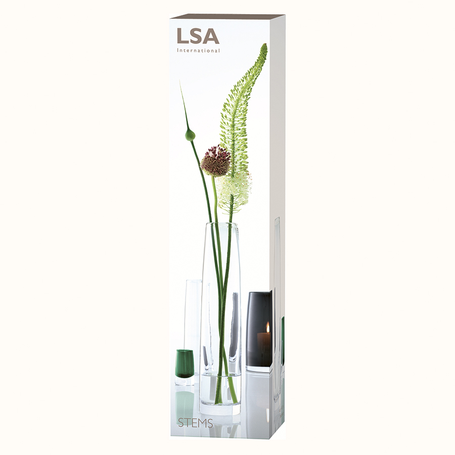 G924-30-301 Ваза stems 30 см прозрачная LSA International  - Вид №5