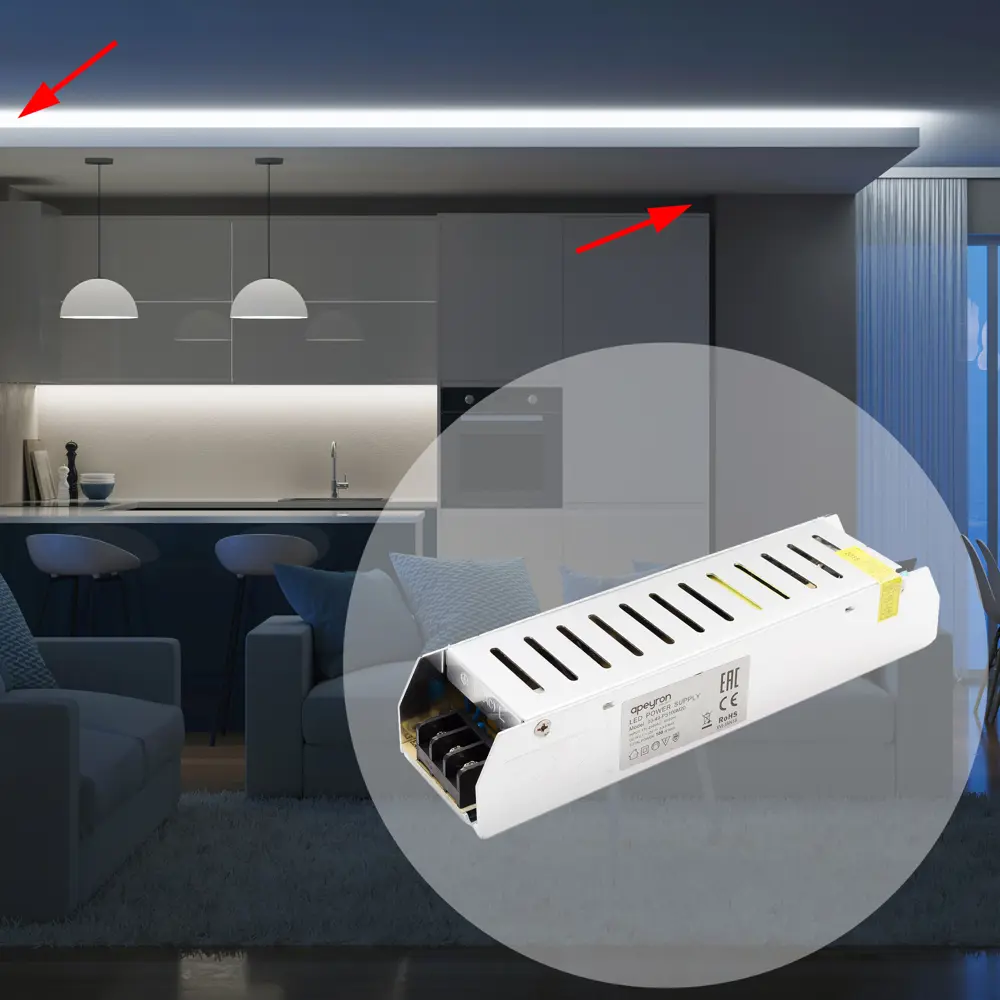 APEYRON Блок питания 100Вт 12В для светодиодного освещения 13444591 STLM-0003169 - Вид №10