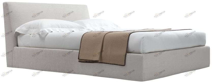 JESSE Кровать-контейнер из ткани с обитым изголовьем sun-id-1504923