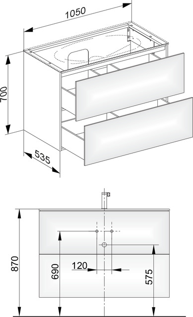 31352180100 Тумба под умывальник KEUCO Edition 11 - Вид №2