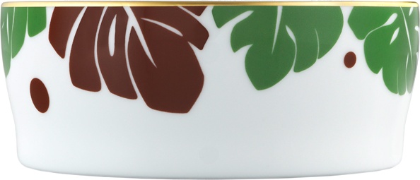 10566341 Furstenberg Набор чаш цилиндрических Furstenberg "Ореол цветной" 11 и 14см (оранжево-синяя, зелено-коричн),2 шт Фарфор 