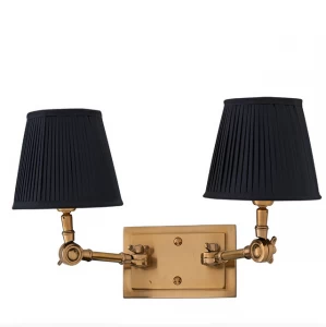 Бра Wentworth Double от Eichholtz черное латунь 107178 EICHHOLTZ ПОД СТАРИНУ 059770 Золото;черный