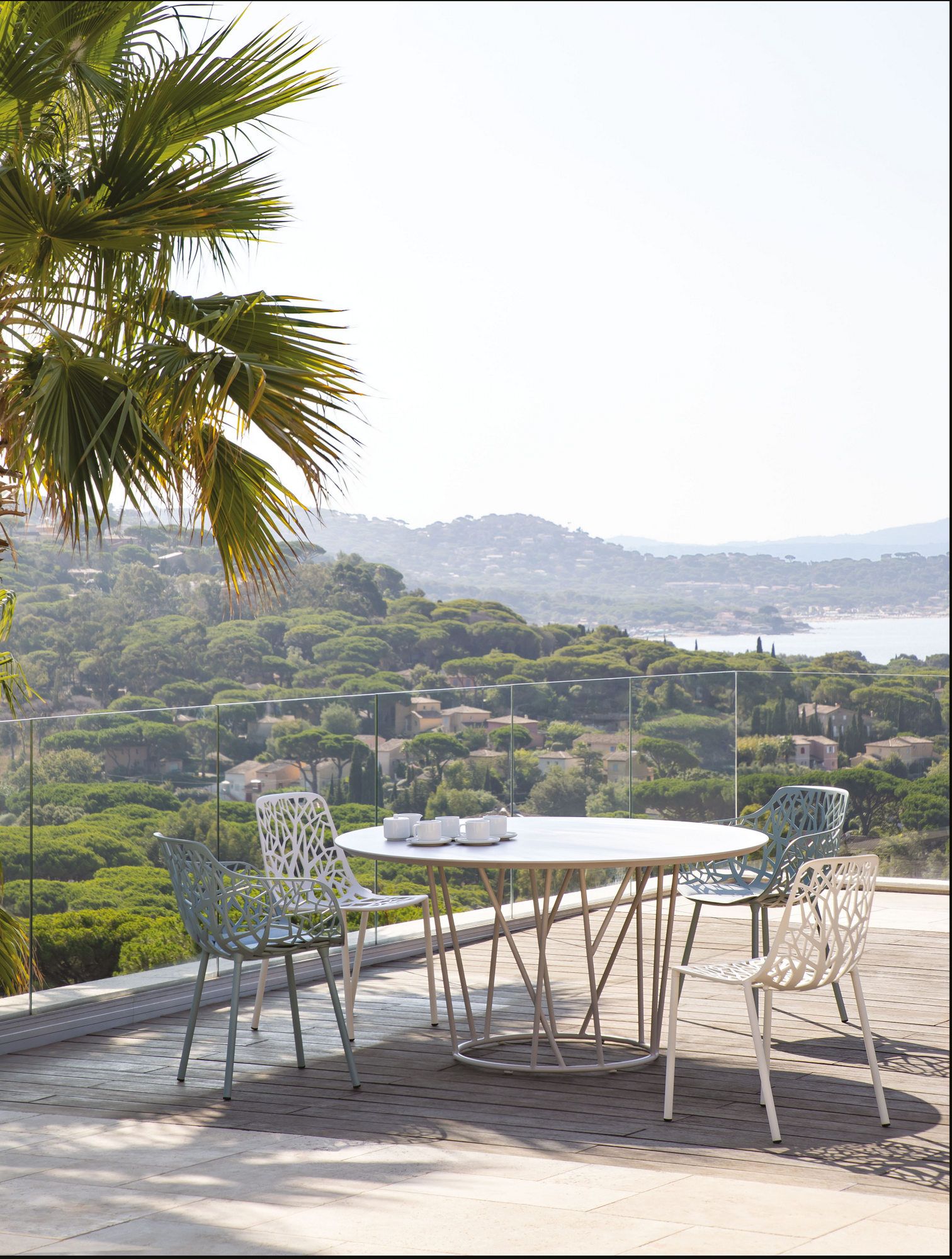 Алюминиевый круглый садовый столик FAST ARCH-00023856 - Вид №1