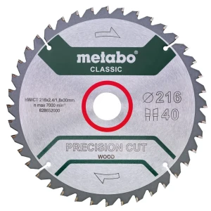 Диск пильный по дереву Metabo Precision 628652000 40Т 216x30x2.4 мм 82727595 STLM-2082887