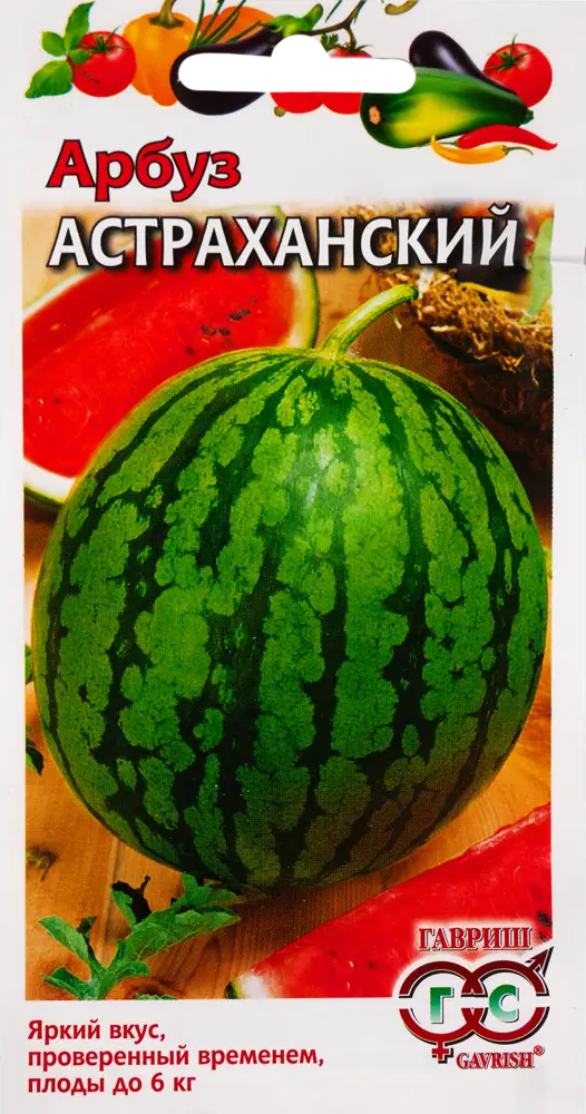 ГАВРИШ Арбуз Астраханский — сладкий полосатый гибрид для открытого грунта 17265558