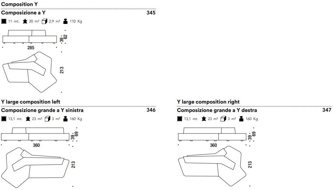 Moroso Модульный диван из ткани или кожи Rift sun-id-1398729 - Вид №9