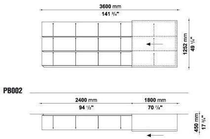 B&B Italia Комод с распашными дверцами с ящиками Pab sun-id-1508288 - Вид №1