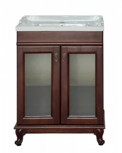 Тумба Дублин-60 прямая орех/стекло с раков. CL-4020 60 см Элис, Женева