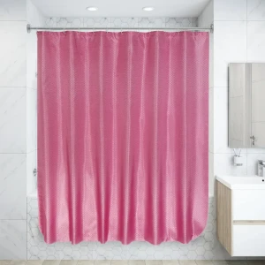 Штора для ванной комнаты «Бриллиант» 180х180 см цвет розовый