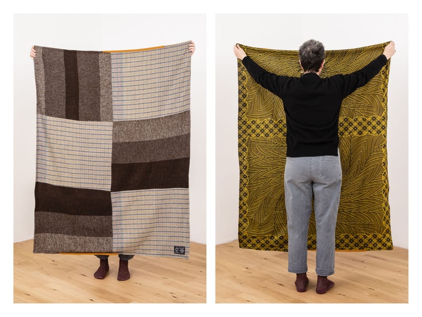 Двусторонний плед из шерсти и хлопка isOnAir 50 повторов ARCH-00054017