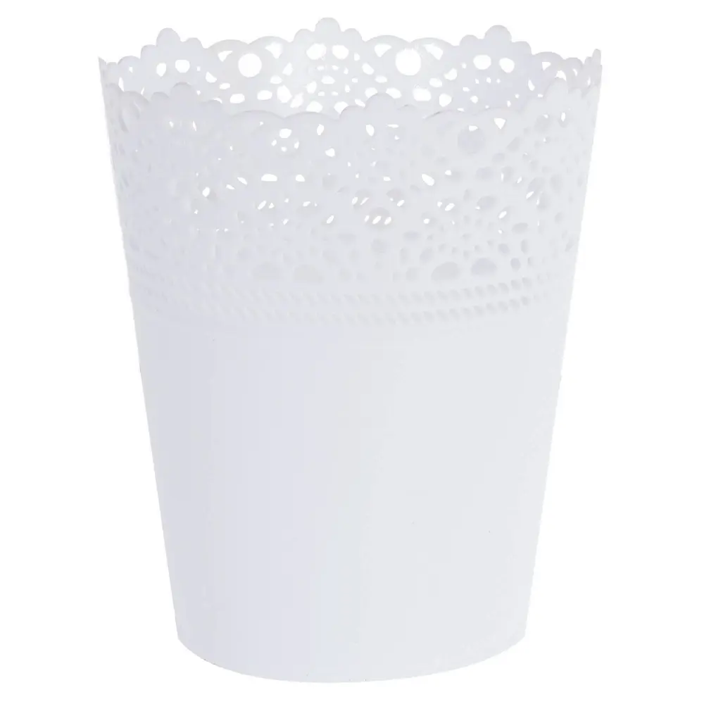 Кашпо цветочное «Ажур», D12, 1л. пластик, Белый ГАЗОНCITY STLM-2014944