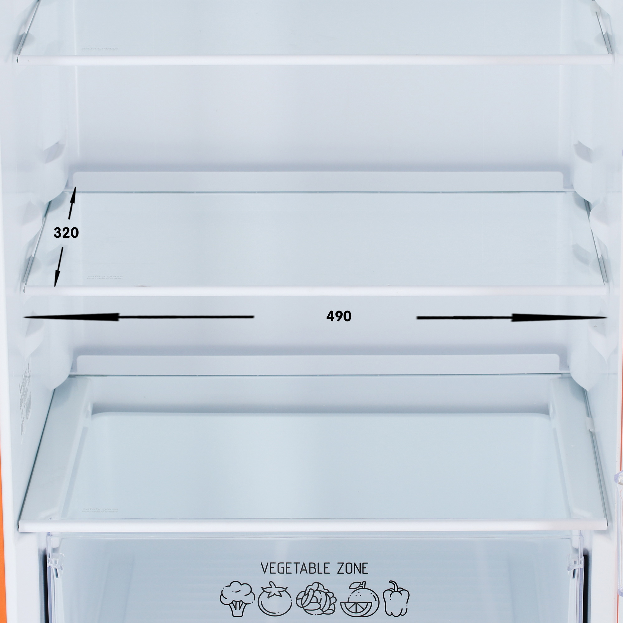 9953431 Холодильник с морозильником   Nordfrost NRB 152 Or оранжевый STDN-0035106 - Вид №8