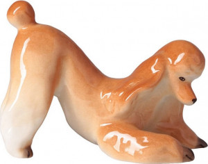 1051220 Императорский фарфоровый завод Скульптура "Пудель весёлый" Твёрдый фарфор