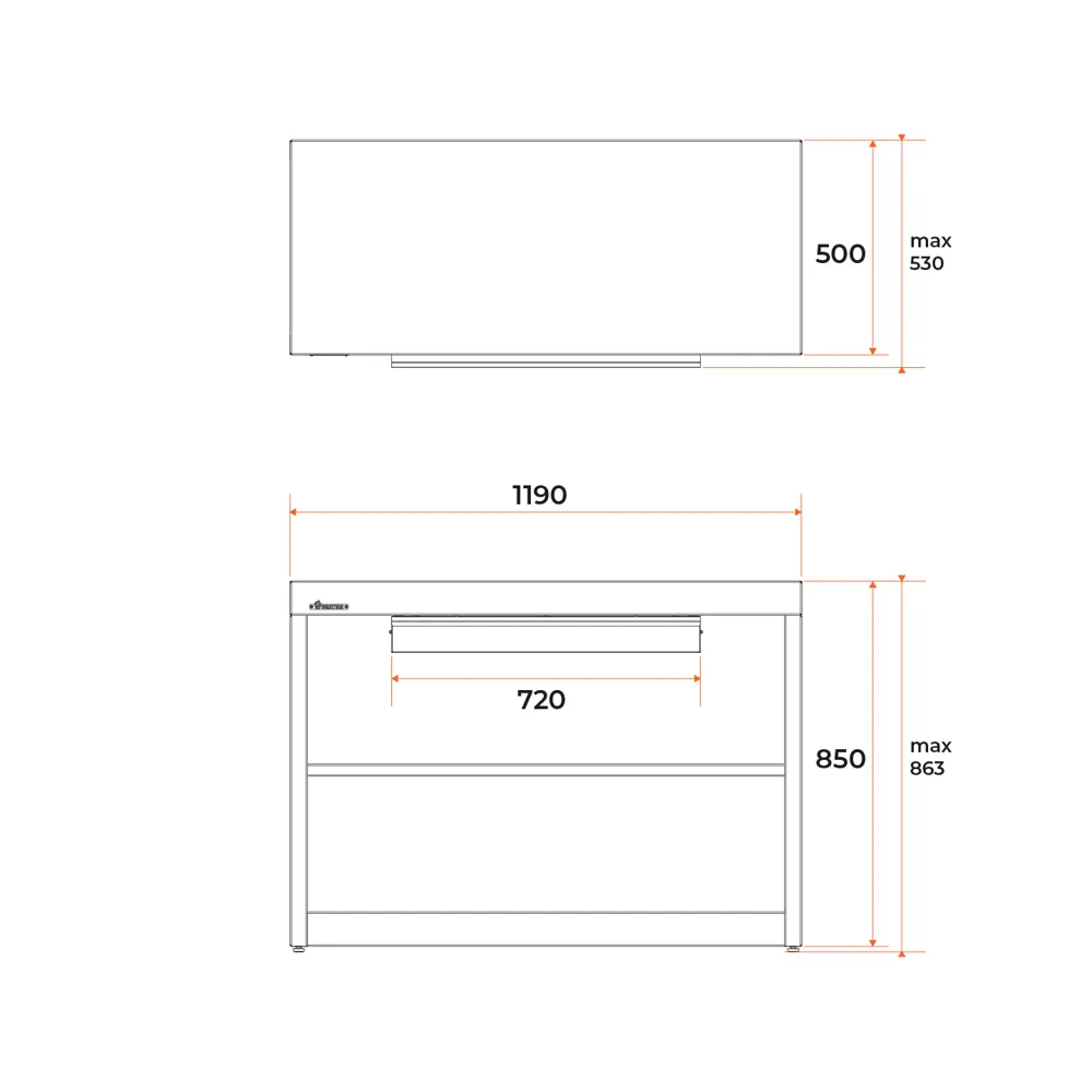 Стол Gratar Expert EST 1200 сталь STLM-2059335 - Вид №3