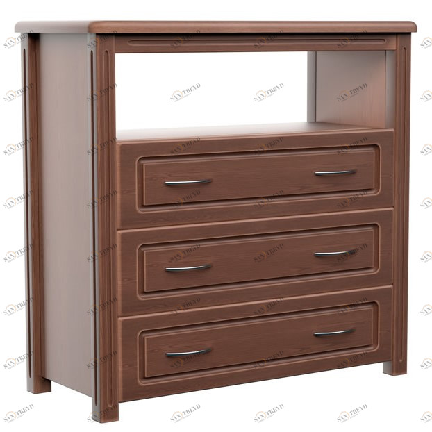Комод с 3 ящиками и полкой коричневый №5 DREAMLINE  163418 Коричневый;орех 