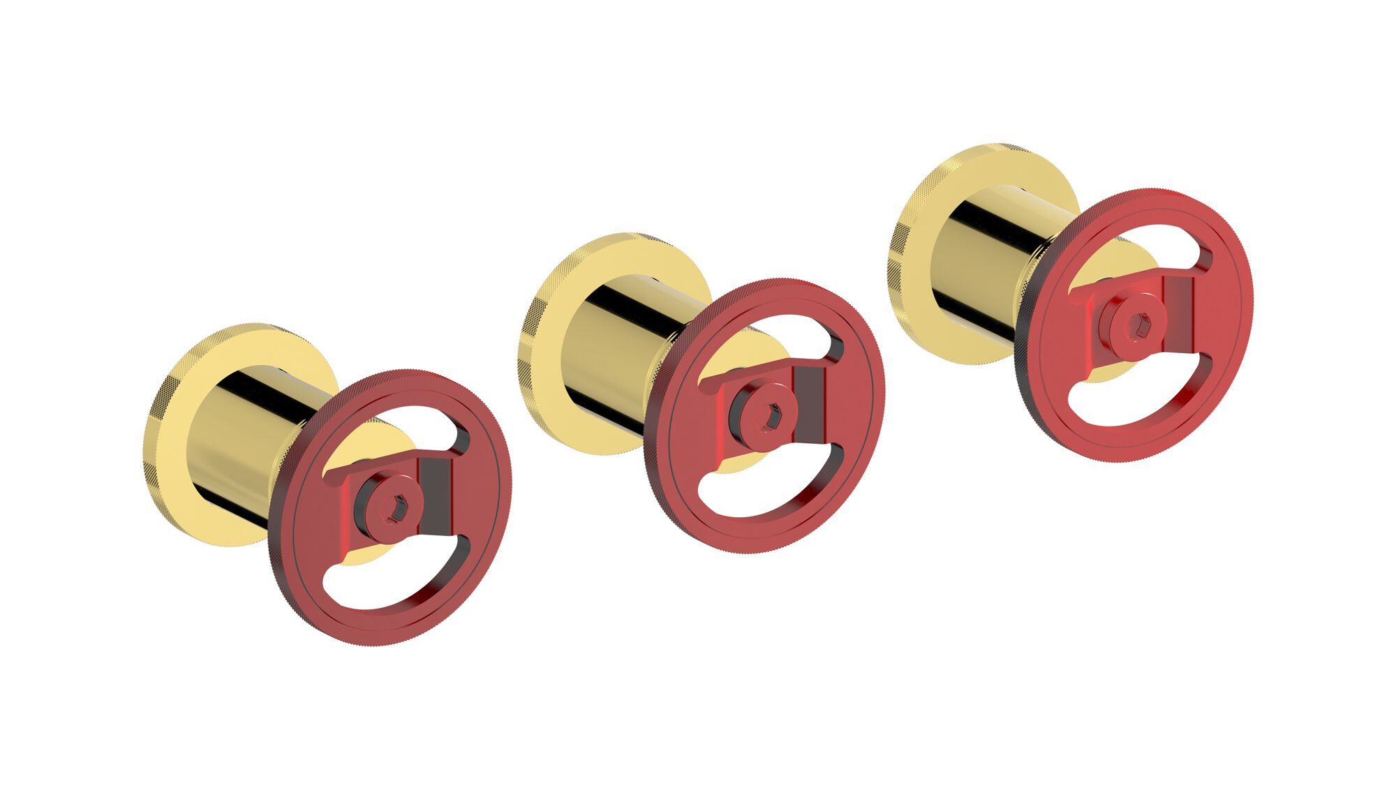 Встраиваемый смеситель для душа с 3 отверстиями и переключателем IB Bold ARCH-00029546 - Вид №17