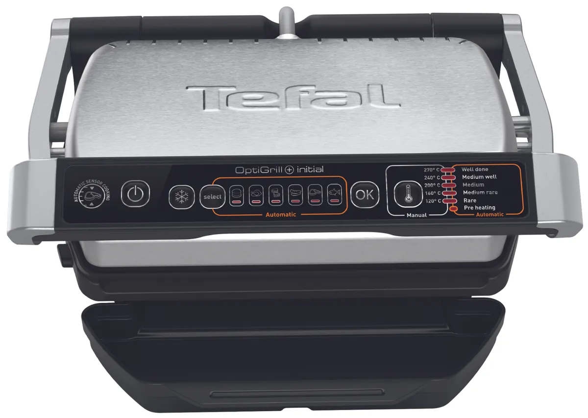 5472622 Гриль Tefal Optigrill+ Initial GC706D34 серебристый STDN-0031022 - Вид №1