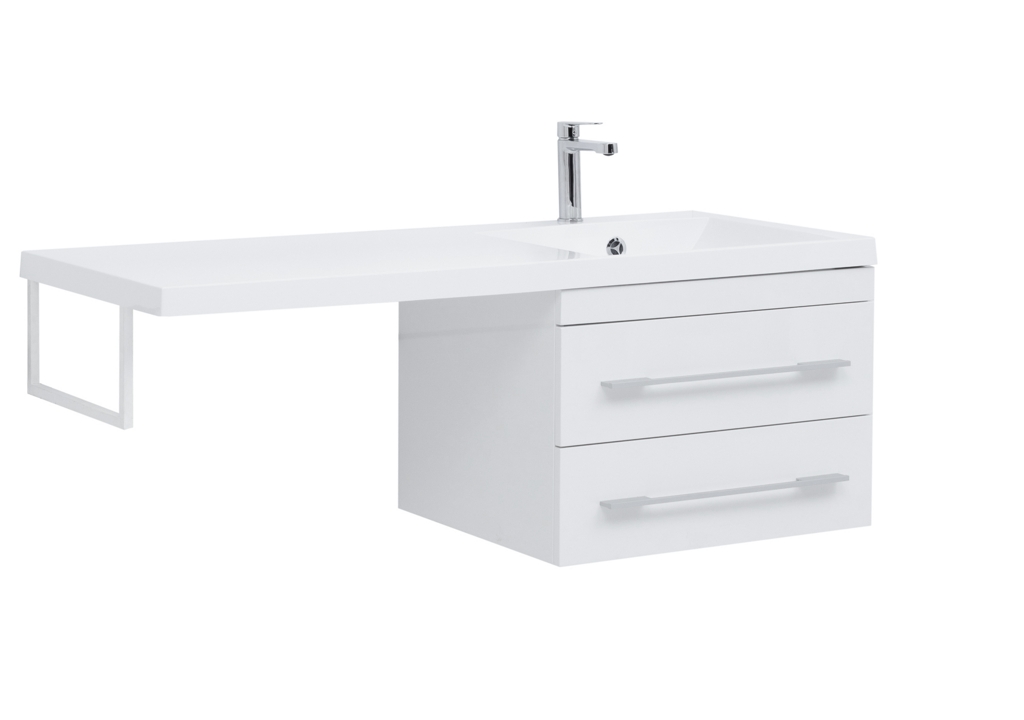 Тумба с раковиной Aquanet Нота 120 R белый 0017148300239568 - Вид №2