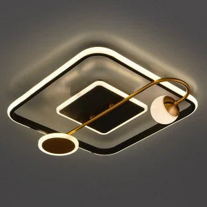 Люстра потолочная Jlight Viana 5648/80C LED цвет черный/золото 84315604 STLM-2103276