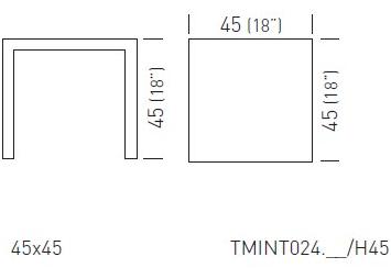 GABER Квадратный журнальный столик из технополимера Minush sun-id-1505876 - Вид №2