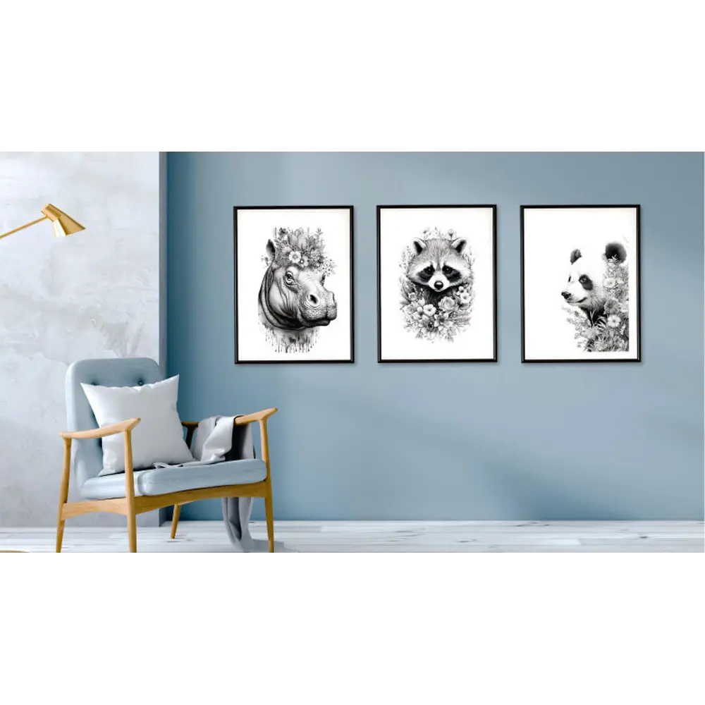 Santreyd: Постер с енотом среди цветочного сада 30×40 см 88909941 STLM-0823940 - Вид №2