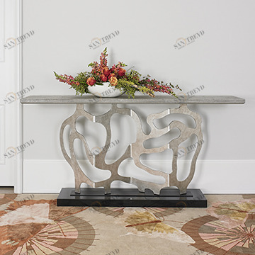 Консольные столы 07200-850-002 Sculpted Console - Silver Ambella 