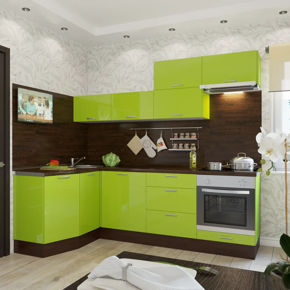 Дверь для шкафа Delinia «Васаби» 45x92 см, пластик, цвет зелёный STLM-2027866 - Вид №2