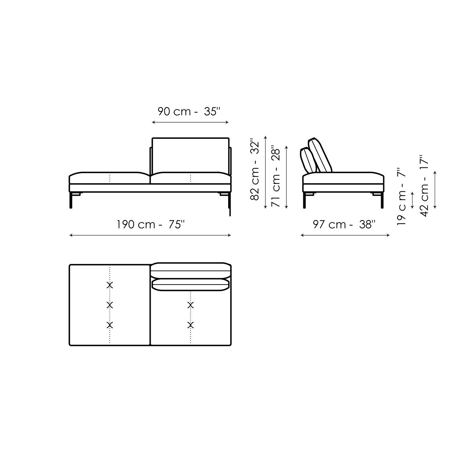 Ткань диван BONALDO ALIANTE ARCH-00100553 - Вид №18