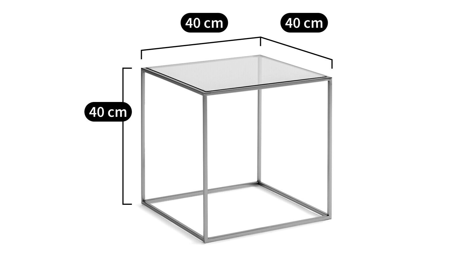 Квадратный журнальный столик из закаленного стекла AMPM Сибил ARCH-00137819 - Вид №3