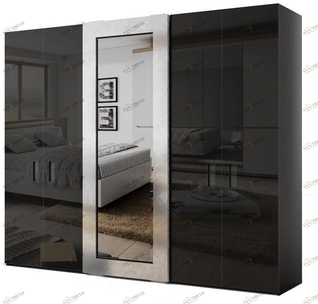 DWFI Лакированный шкаф с зеркалом  00002214 