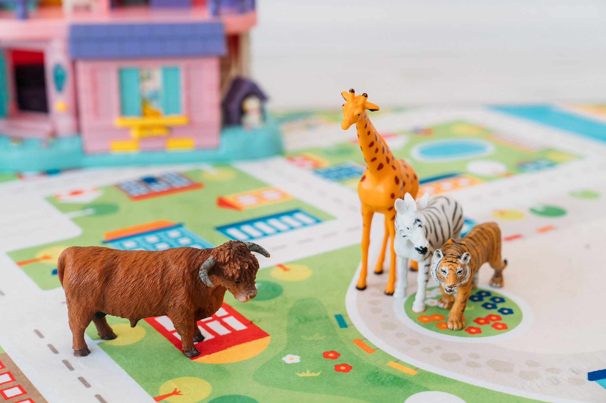 Детский игровой коврик 160х120 см "Маленький город" БЕЛЬМАРКО  351574 Зеленый Santreyd  - Вид №5