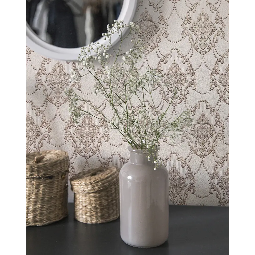 Обои флизелиновые Olga бежевые 1.06x10 м 167174-91 SOLO STLM-2083926 - Вид №1