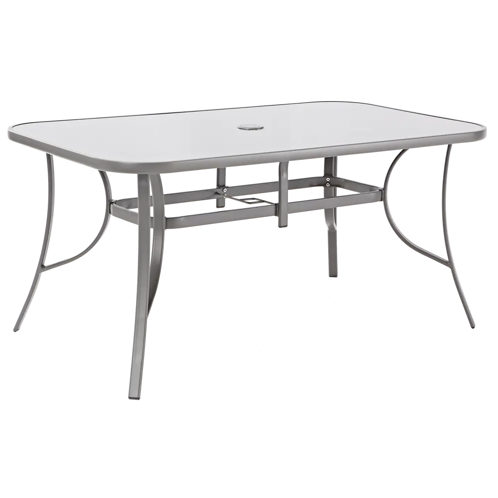 Садовый стол нераздвижной Beginia Alma 150x90 см, сталь/секло серый STLM-2026827 - Вид №5