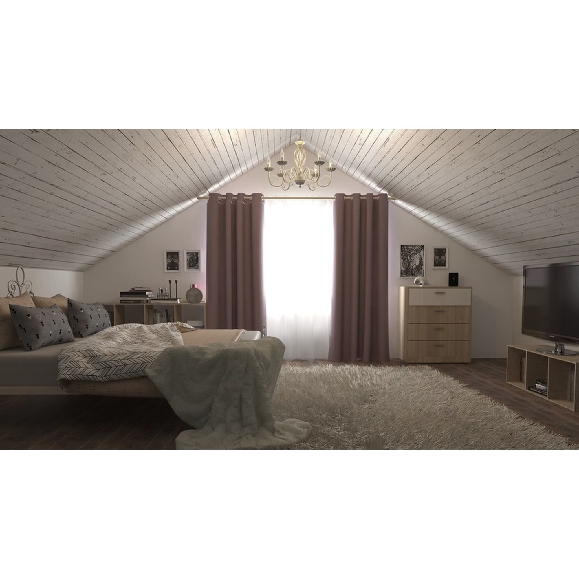 18414535 Плед декоративный 200х220 см, искусственный мех, цвет бежевый Santreyd  - Вид №9