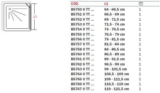 INDA® Прямоугольная душевая кабина из стекла с распашной дверцей Claire design B588…s/d-b575…0 - Вид №3