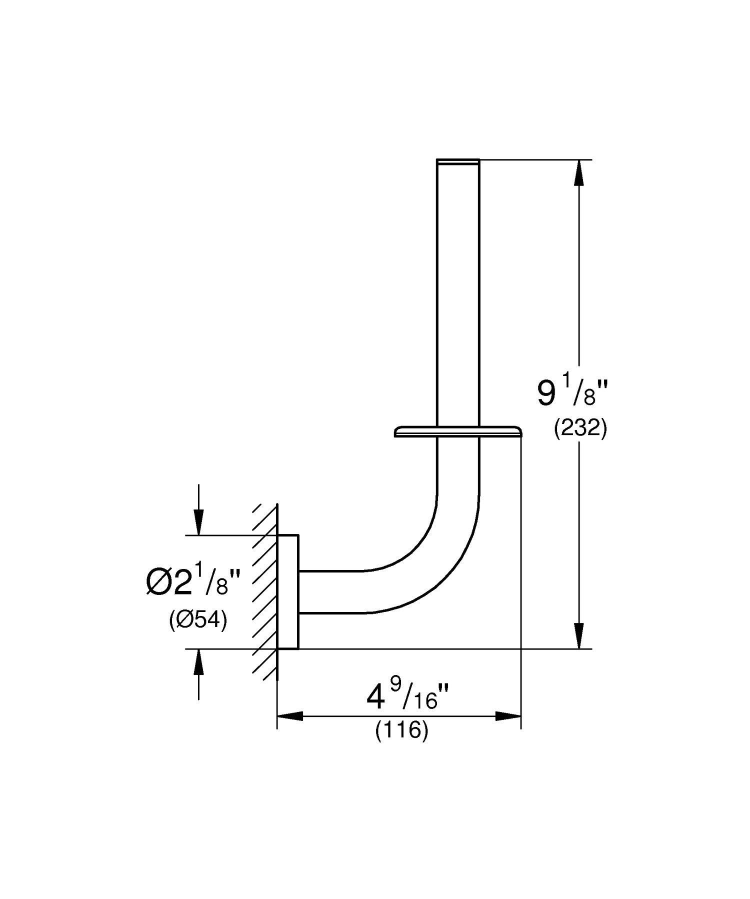 Металлический запасной держатель рулона Grohe Essentials ARCH-00039185 - Вид №2