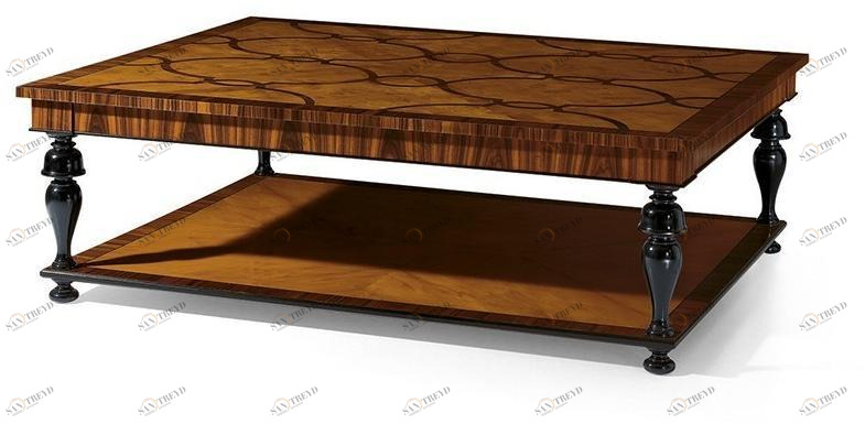 OAK Журнальный столик из инкрустированного барсука и розового дерева Galleria sun-id-1363549