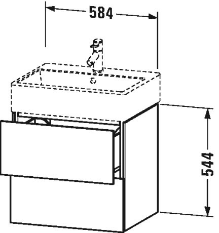 LC627501414 L-Cube Тумбочка подвесная Терра, декор Duravit - Вид №1