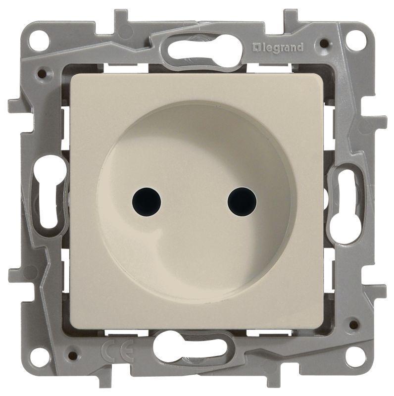 672320 Розетка 2К 16A 250V немецкий стандарт слоновая кость Legrand Etika