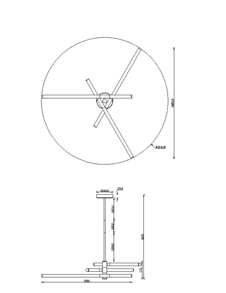 Акриловый стеклянный светодиодный подвесной светильник Maytoni Axis ARCH-00131210 - Вид №4