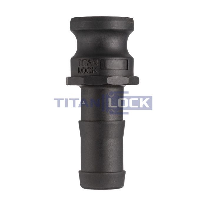 Камлок полипропиленовый тип E, ниппель с хвостовиком 1/2", TL50EPP TITAN LOCK 