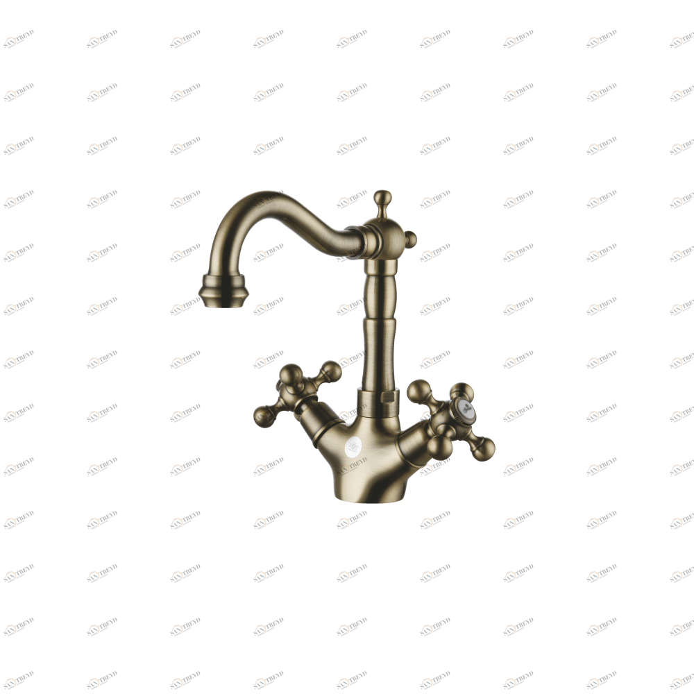 GZ 09012D Смеситель для раковины двухвентильный Ganzer Бронза Ganzer Германия 14046