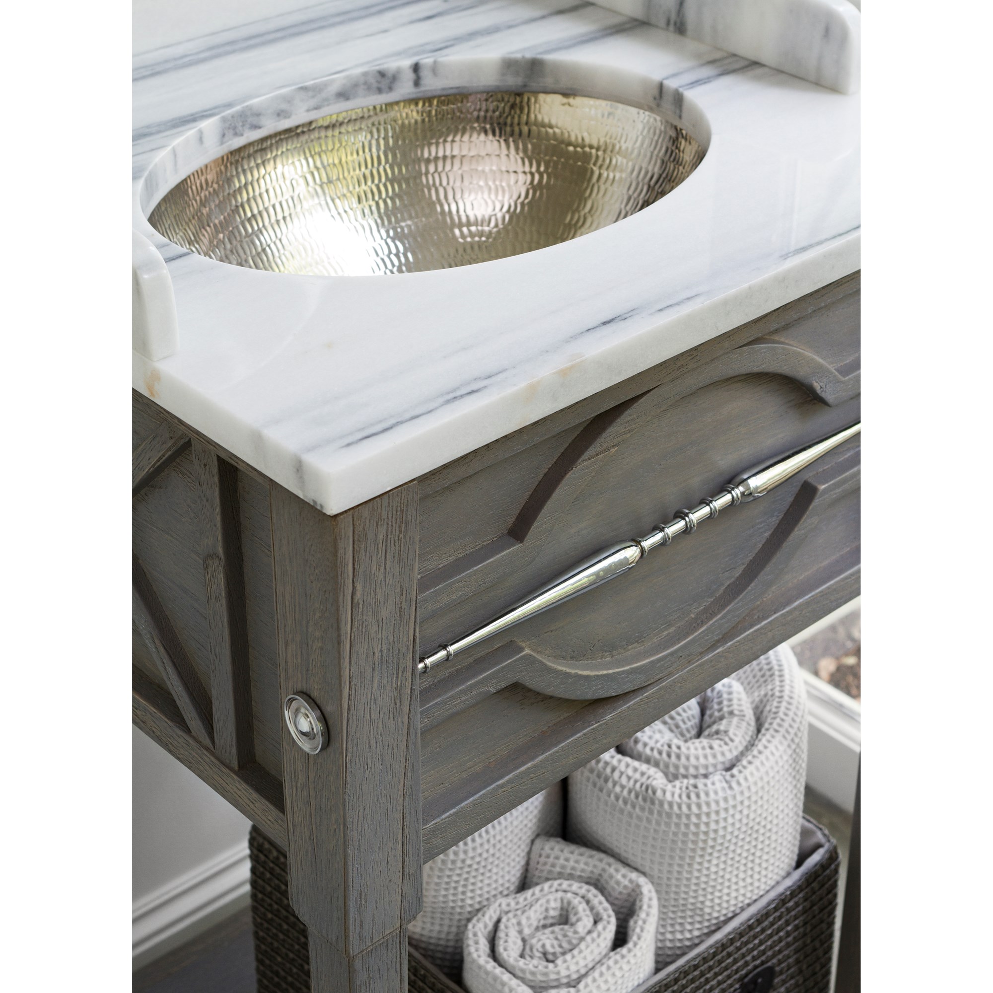 Тумбочка, Petite (до 33,5) 17553-110-111 Spindle Sink Chest (Mini) - Weathered Gr Ambella  - Вид №2
