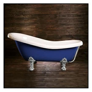 Ванна Akcjum Rectime 170 WR-02-05-Ch-C овальная синяя с хромированными ножками