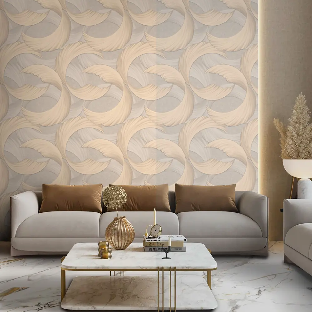 Обои флизелиновые Wallsecret Hypnotic пудровые 1.06 м 8962-29 STLM-2062105 - Вид №5