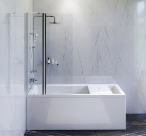 W90ASET-170D3W5 Ванна 170x70 с каркасом и шторкой на б/в W90BS-D3W5-140CT+ДС F0790000+F90A10 AM.PM Gem