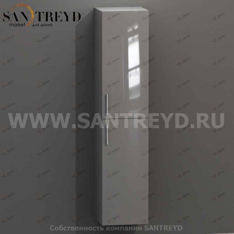 MDC134 Высокий шкаф с двумя створками 160 см серый Globo 4ALL Италия Ceramica Globo
