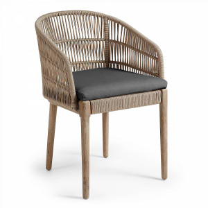 047470 Подушка для стула Sandrine темно-серая La Forma Sania